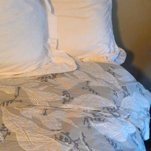 Crate & Barrel Laurel Queen Duvet Cover